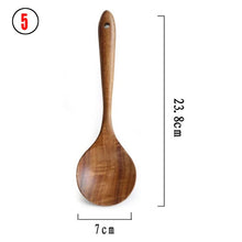 Load image into Gallery viewer, Thailand Teak Natural Wood Tableware Spoon
