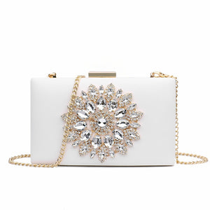 Velvet luxury women clutch party diamonds purse
