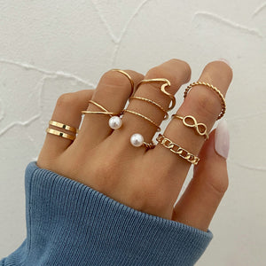 7pcs Fashion Jewelry Rings Set